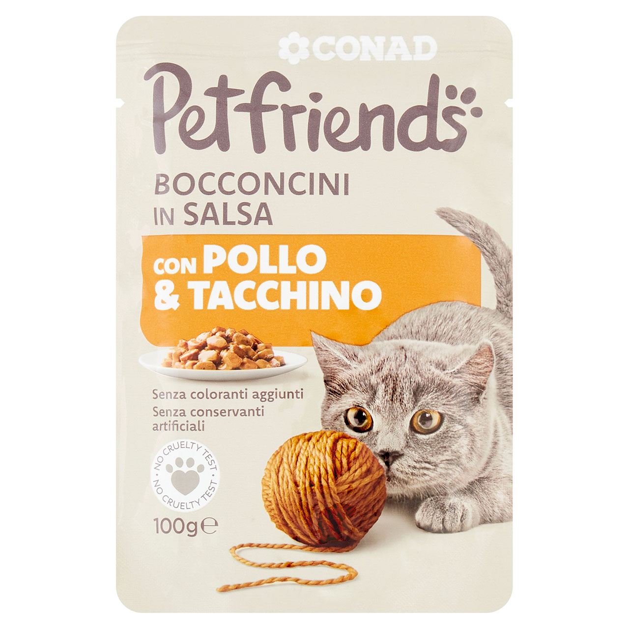 Chunks in Sauce with Chicken & Turkey 100 g Petfriends Conad