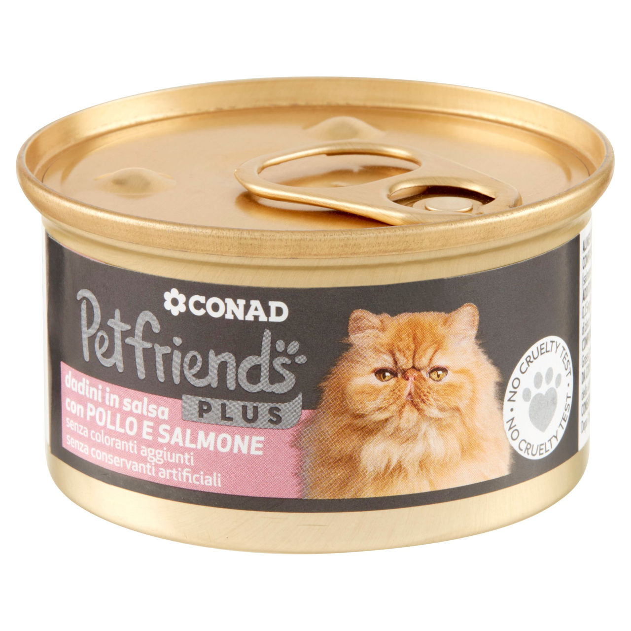 CONAD Petfriends Plus Chicken and Salmon Cubes in Sauce 85 g